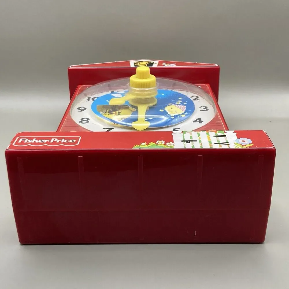 Fisher Price Teaching Clock Music Box Retro Mattel 2009 Reissue Of Classic 1968